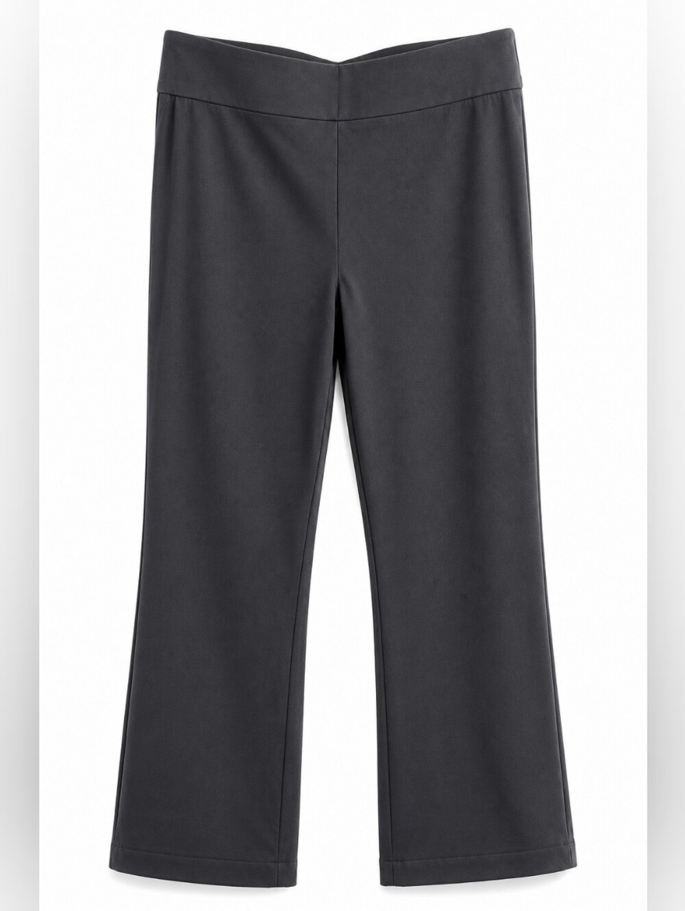 IYLA Women's Medium Black Cropped Pull-On Pants Stretch Casual Office Career Cap